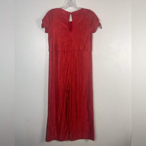 Girls sequin hearts red sparkly jumpsuit size large (10-12) - Picture 3 of 3